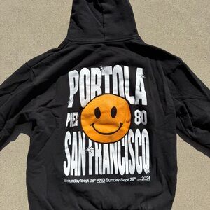 Portola Pier San Francisco Black Hoodie